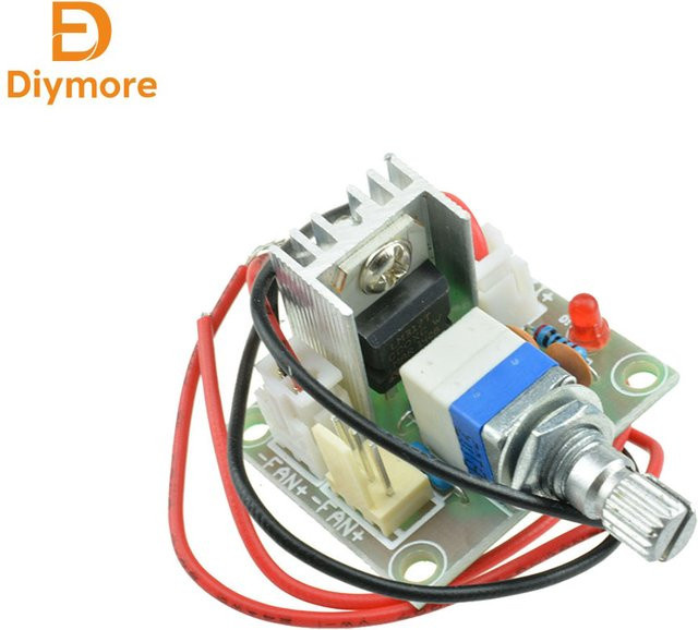 diymore LM317 DC Linear Converter Spannungsregler Modul zur Geschwindigkeitsregelung, Multicolor, DC 3,25–15 V bis DC 1,25 V–13 V - Bild 1