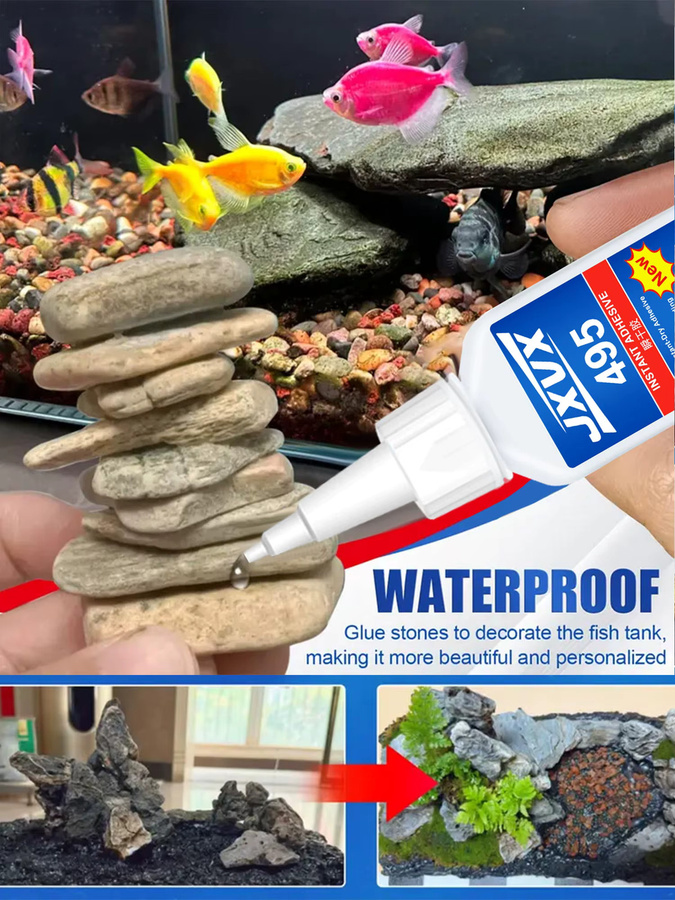 Transparentes Cyanacrylat-Sekundenkleber-Set für Aquascaping und Moosbefestigung im Aquarium - Bild 7