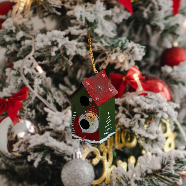 Baoblaze Weihnachtsdekoration Eisen-Anhänger kleines Haus in Multicolour als Ornament für deinen Weihnachtsbaum - Bild 1