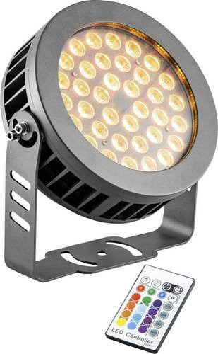 EVN LF65361599 LED-Flutlichtstrahler 36W RGB Multicolour Schwarz mit Fernbedienung - Bild 1