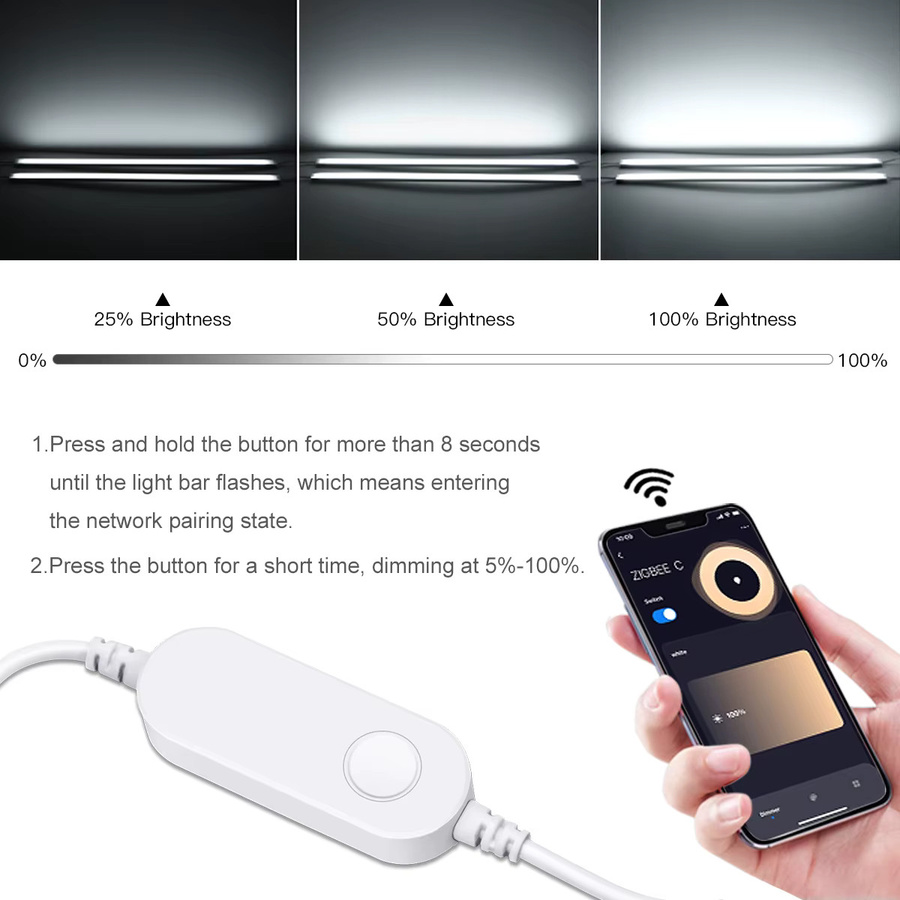 TUYA Smart Zigbee 3.0 LED Spot Bar mit Tandem-Verbindung, dimmbar via App und Sprachsteuerung für Alexa und Google Home - Bild 5