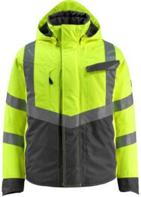 Mascot Hastings Winterjacke in Gelb und Dunkelanthrazit, Größe 2XL, EN ISO 20471 Class 3 mit Cordura - Bild 1