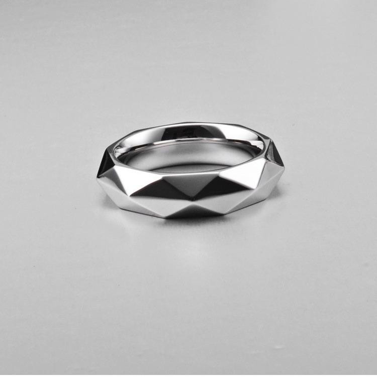 YIRAN Jewelry Ring, Edelstahl, Diamant, Silber, Herren - Bild 1