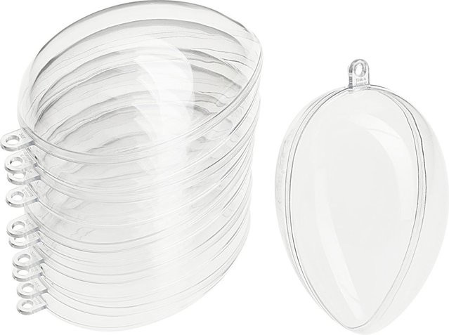 VBS Acryl-Ostereier transparent, 6 Stück, Durchmesser: 8 cm - Bild 1