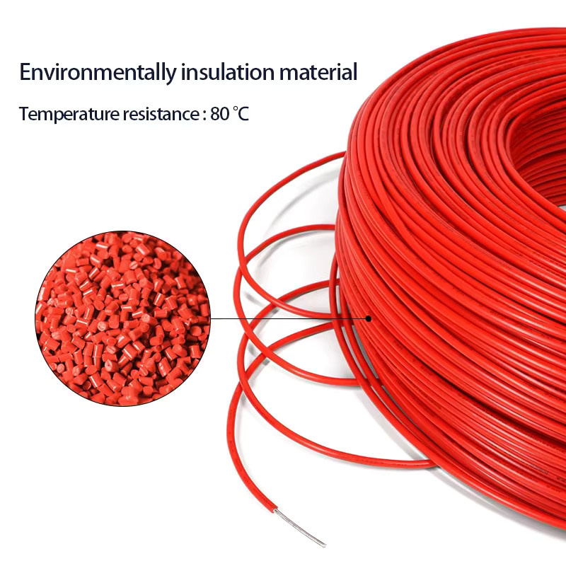Verzinnter Kupferdraht UL1007 Single Core mit PVC-Isolierung in Rot für LED-Leitungen und Elektrokabel - Bild 3