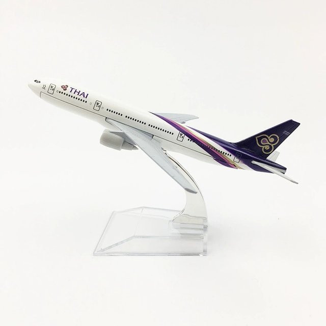 ZOCO B777 Thai Airways Metallreplik, Flugzeugmodell, Maßstab 1:400, 16 cm - Bild 1