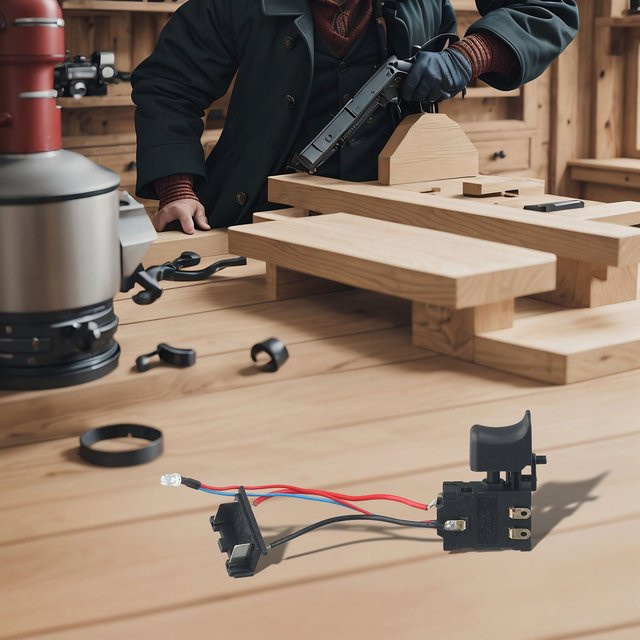 Vibratite Ersatz Trigger Schalter für 21V Akku-Bohrmaschinen mit Staubschutz und Geschwindigkeitsregelung in Schwarz - Bild 1