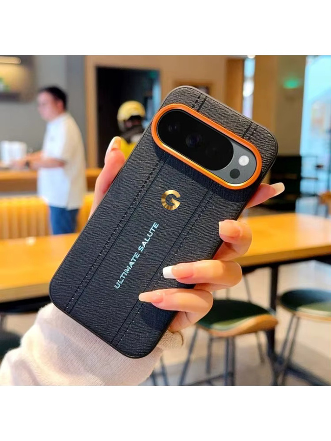 Business Gold G Logo Leder-Handyhülle für Google Pixel 11, 10, 9 und 9 A Pro XL in Rot mit Objektivschutz und stoßfestem Hartschalen-Rückenschutz - Bild 5