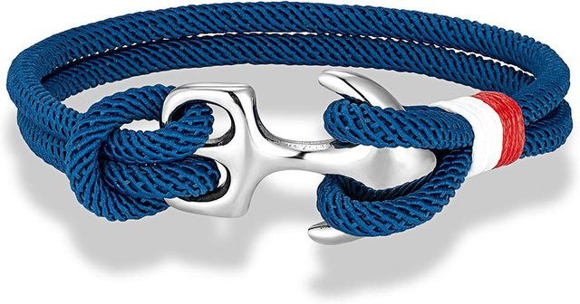 Armband Edelstahl, Blau, Unisex, 23 cm - Bild 1