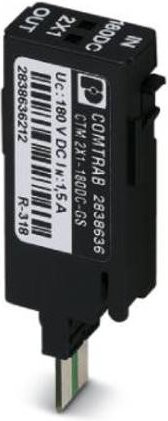 Phoenix Contact 2838636 CTM 2X1-180DC-GS Überspannungsschutz-Stecker für Netzwerk LSA 5 kA, 10er Set, Schwarz - Bild 1