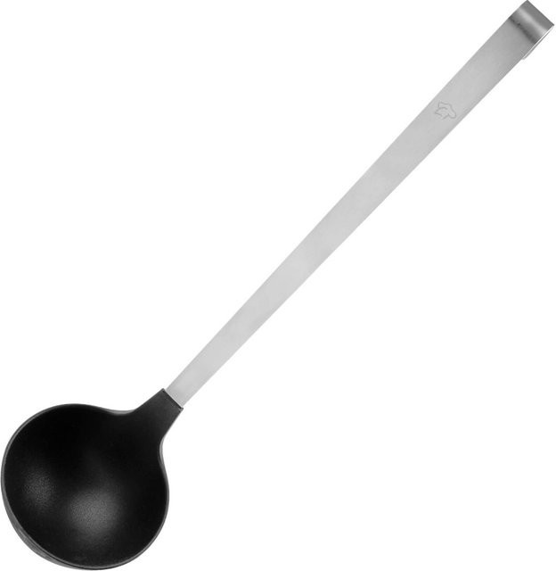 FMprofessional Profi-Schöpflöffel aus Edelstahl und Kunststoff, Silber/Schwarz, Länge: 35 cm - Bild 1