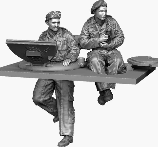 BAANFU Britischer Sherman Firefly Panzer, 1:35, Harzfigur, Modellbausatz - Bild 1