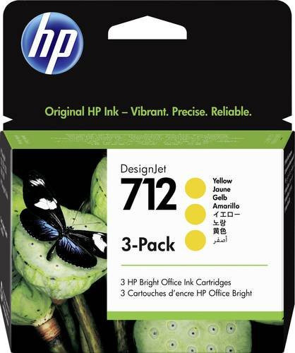 HP 712 Original Tintenpatrone Gelb 3er-Pack für DesignJet T210, T230, T650, 3 x 29 ml - Bild 2