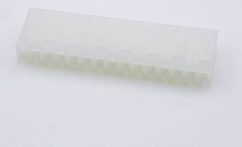 Molex Buchsengehäuse-Kabel mit 15 Polen, Rastermaß 3.96 mm, weiß und transparent - Bild 1