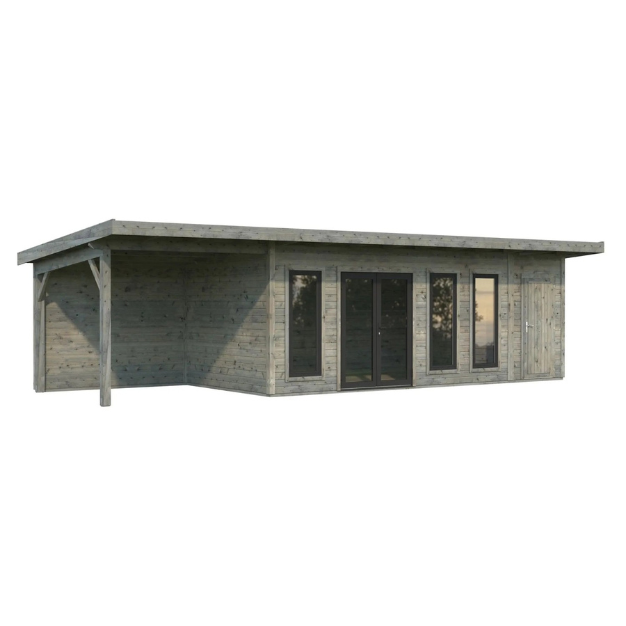 Palmako Holz-Gartenhaus Aurelia Pultdach in Grau mit modernem Design, B: 973 cm, T: 300 cm - Bild 2