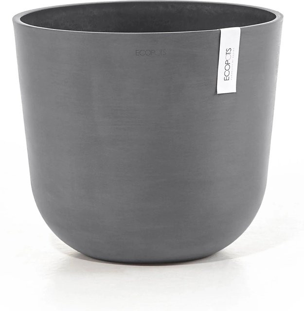Ecopots Pflanztopf Oslo Grau rund aus recyceltem Kunststoff, Durchmesser: 35 cm, Höhe: 30,5 cm - Bild 1