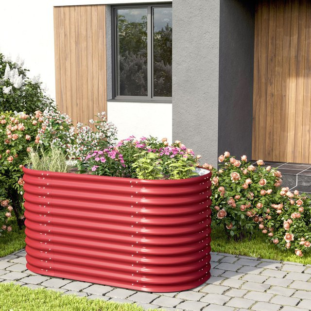 Vitavia Hochbeet Terra 858 aus Zincalume Stahlblech in Grün, B/H/T: 82,0 x 86,0 x 82,0 cm - Bild 1