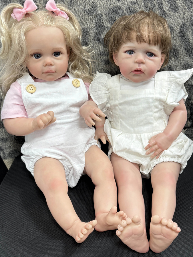 24-Zoll Maggi Sandie Reborn Baby Puppe mit weichem Baumwollkörper und realistischer 3D-Haut in Mehrfarbig - Bild 5