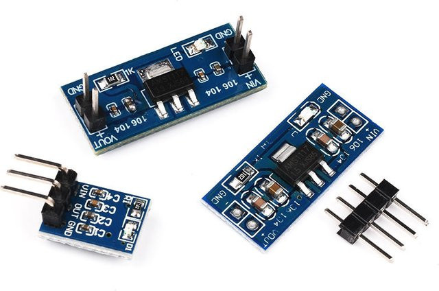 5er Set AMS1117 Spannungsregler Modul in Blau für 1,2 V, 1,5 V, 1,8 V, 2,5 V, 3,3 V und 5 V Netzteil-Versorgung - Bild 1