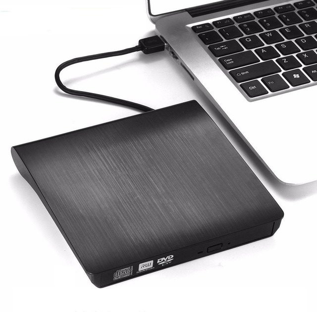 T.F.SKYWINDINTL Externes DVD-Laufwerk USB 3.0 Tragbarer CD-DVD-RW Brenner Optischer Player in Schwarz Kompatibel mit Windows 10 für Laptop und Desktop - Bild 1