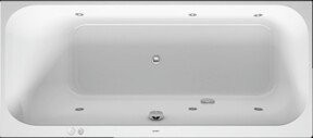 Duravit Whirlwanne Happy D.2 in Weiß mit Jet-Düsen, D-Form, EB-Version, rechte Seite, B: 170 cm, T: 75 cm, H: 180 cm - Bild 1