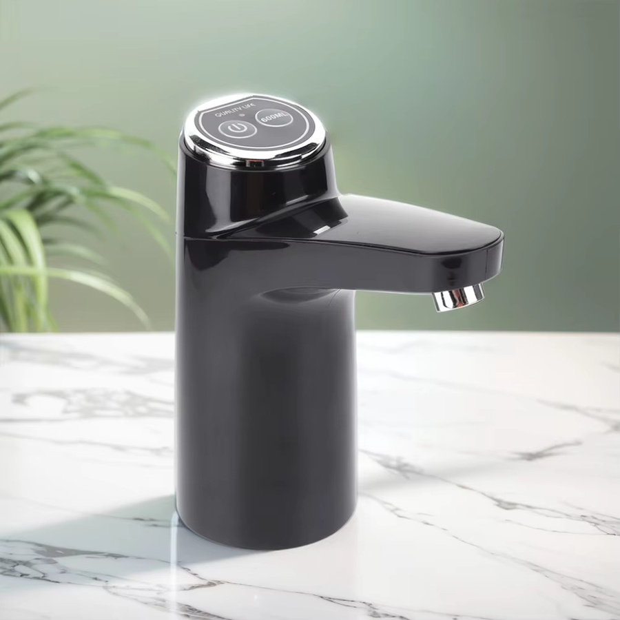 ATUOTIN Elektrische Wasserpumpe in Schwarz, USB wiederaufladbarer tragbarer Wasserspender mit Ein-Schalter-Bedienung für Camping und Wassertanks - Bild 3