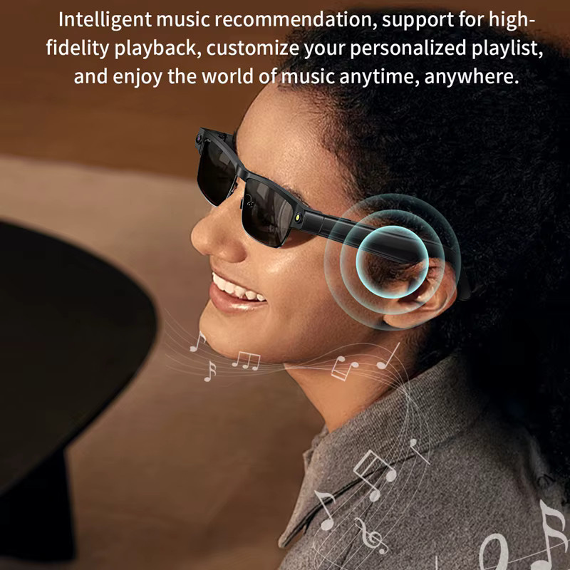 Lenovo 8K HD KI-Smart-Brille in Schwarz mit photochromen Gläsern, ChatGPT-Kamera, Bluetooth-Anruffunktion und Sprachassistent-Steuerung - Bild 4