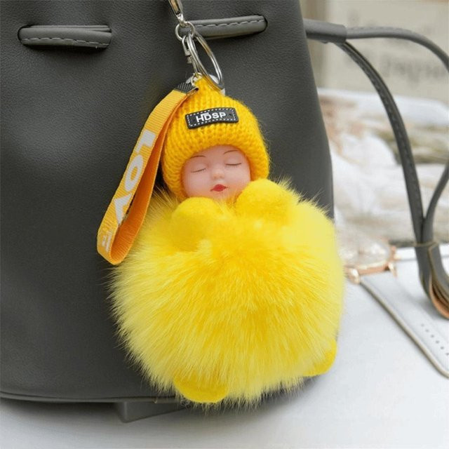Yiran toy Schlüsselanhänger, Schlafendes Baby, Pompom, Damen - Bild 1