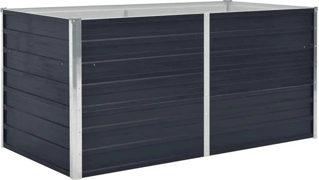 vidaXL Hochbeet aus verzinktem Stahl in Anthrazit, B/T/H: 160 x 80 x 45 cm - Bild 1