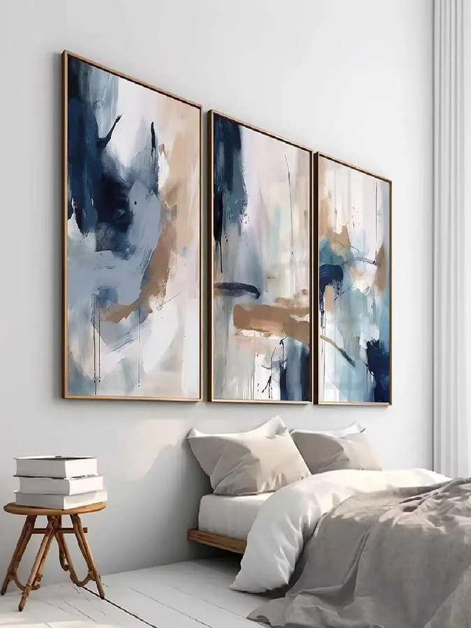 Abstraktes Poster von Potdemiel in Marineblau, minimalistischer Kunstdruck als Leinwandgemälde für deine Wanddekoration - Bild 2