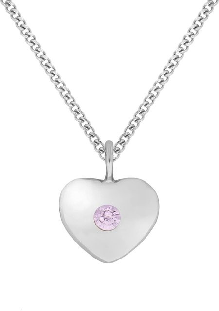 Zeeme Halskette 925 Silber, Herz-Motiv, Zirkonia, Kinder - Bild 1