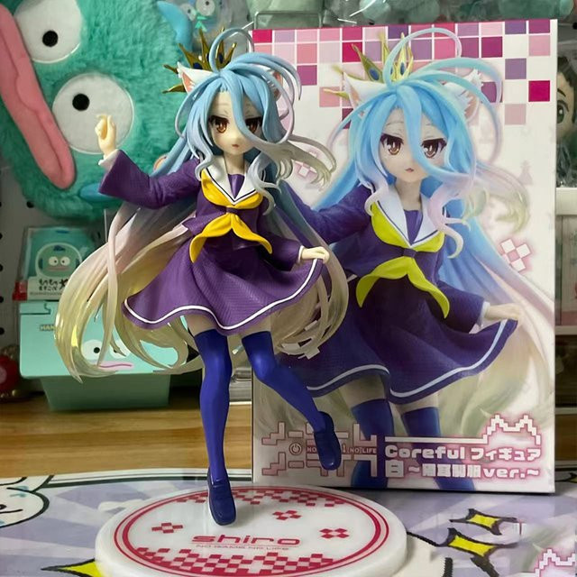 Bandai No Game No Life Shiro mit Katzenohr, Schuluniform, PVC-Actionfigur, 18 cm - Bild 1