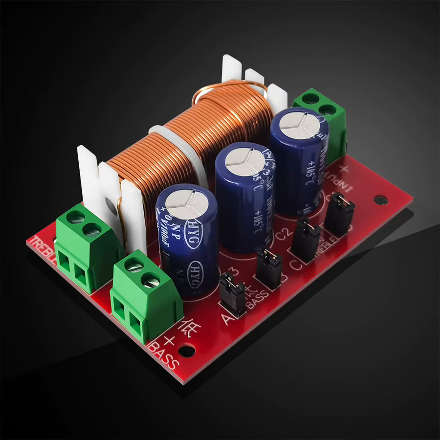 YLY-2088 Lautsprecher-Frequenzteiler 2-Wege-Crossover-Filtermodul 400 W in Rot - Bild 4