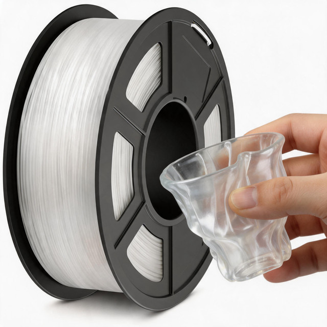 Filajoy3D TPU 95A 3D-Druckfilament 1,75mm Durchmesser Transparent für FDM-Drucke 250g - Bild 1