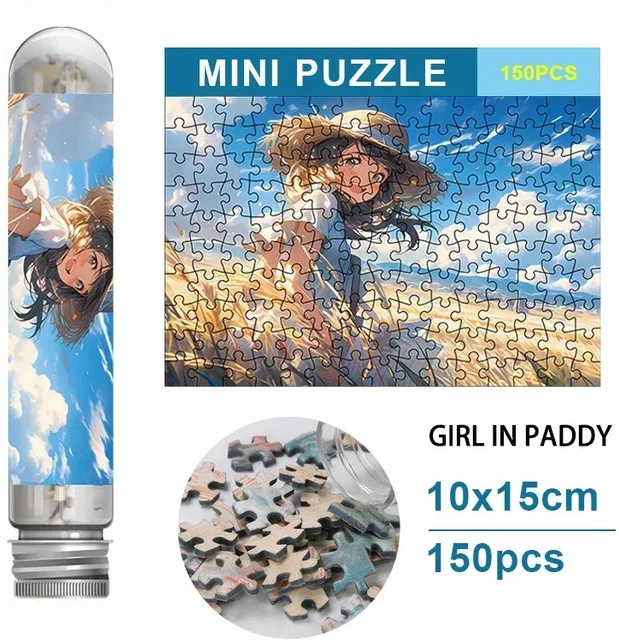 MaxRenard Mini Reagenzglas Blüte Herbst Cartoons Puzzle, 150-teiliges Set - Bild 1
