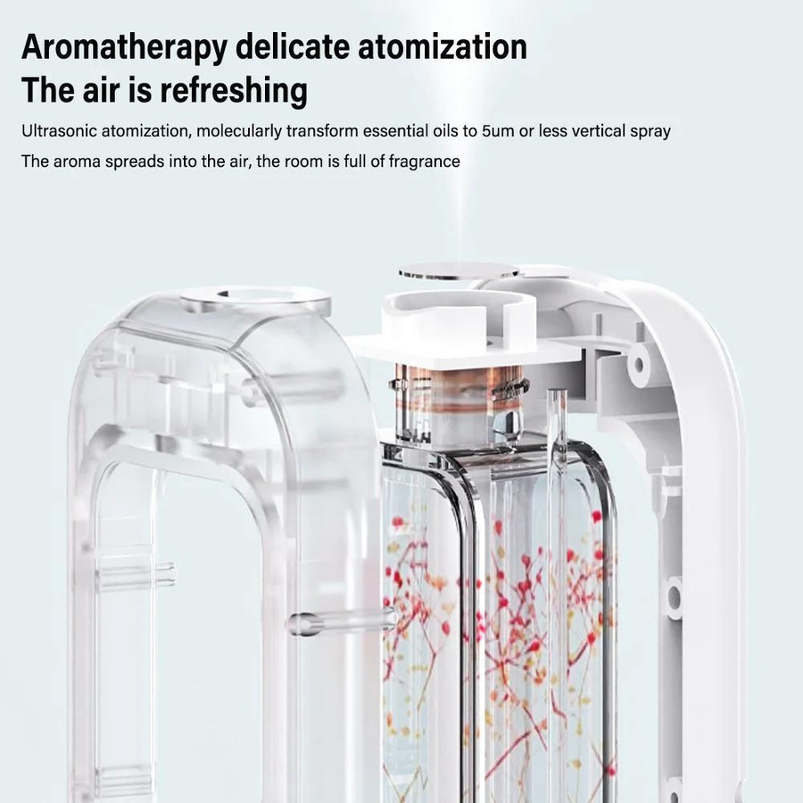 Meiteai-All Wandmontierter Aroma Diffusor mit 6 Modi, Elektrischer Lufterfrischer und Luftbefeuchter für Ätherische Öle, Weiß - Bild 4