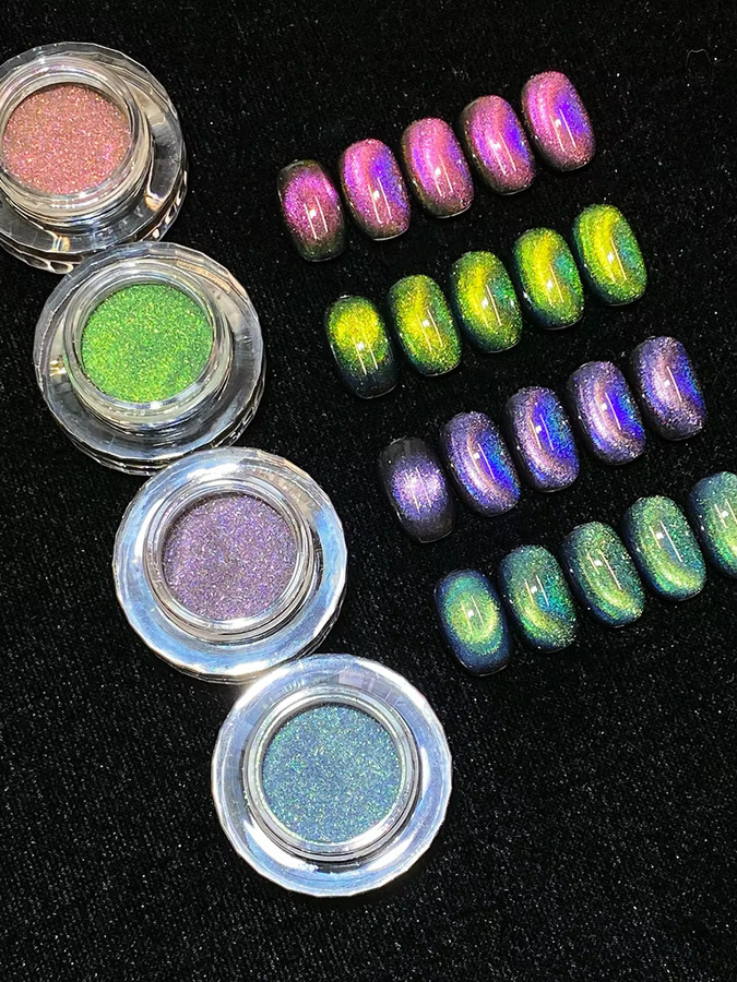 HNDO Magnetpulver Holographisches Regenbogen-Katzenauge, Schimmernd - Bild 3