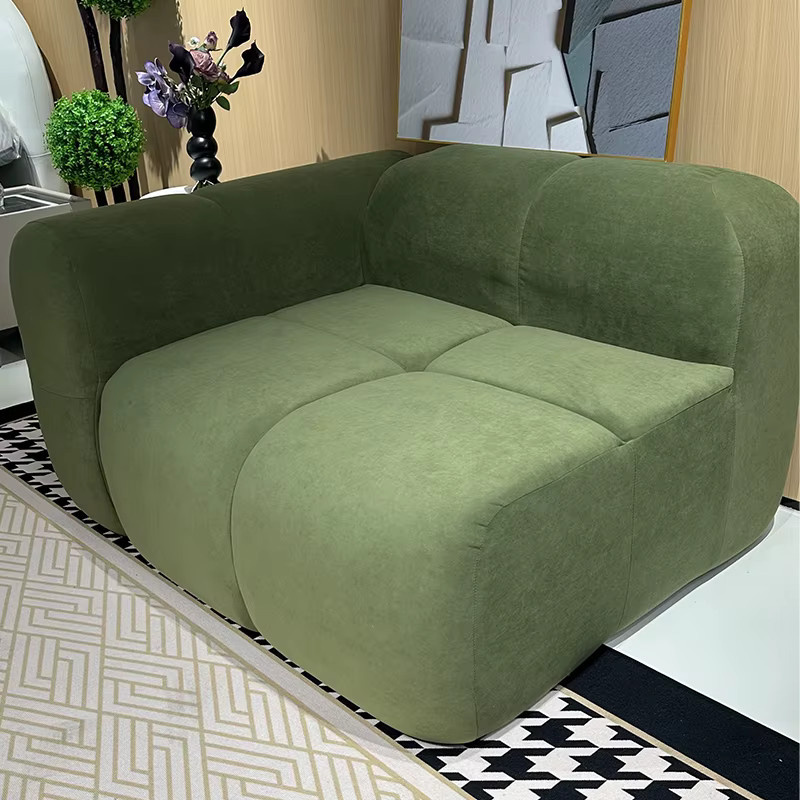 RSRDDY 3-Sitzer-Schlafsofa in Grün, modernes minimalistisches Polstersofa mit Stoffbezug und Sitzkissen - Bild 2