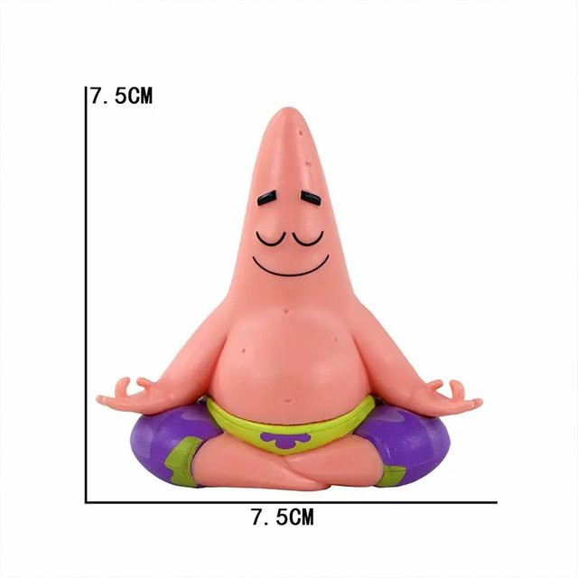 Bandai SpongeBob Patrick Star Figur, Sitzende Figur, 7cm, Rosa / Pink - Bild 1