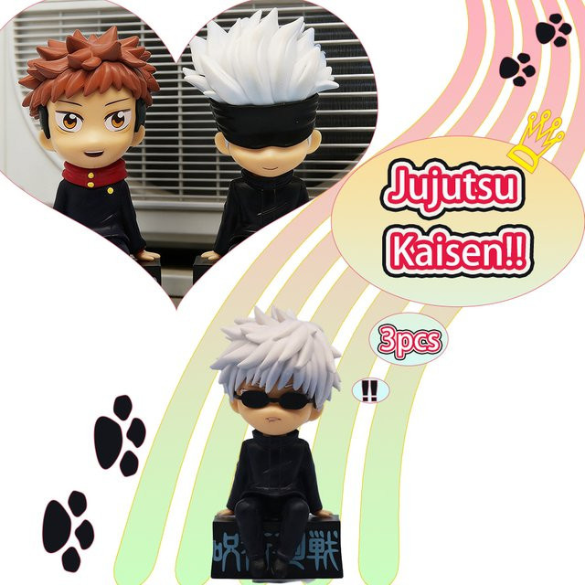 Bandai Jujutsu Kaisen Actionfigur, 3-teiliges Set, mit beweglichem Kopf - Bild 1