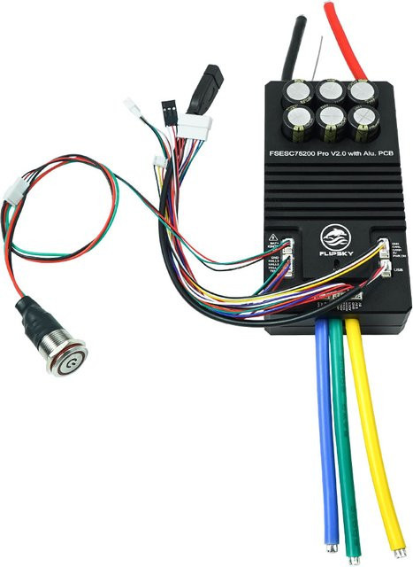 Flipsky 2.0 Pro v5.3 VESC-Geschwindigkeitsregler mit Aluminiumplatine in Schwarz für Elektro-Skateboards, Roller und E-Bikes - Bild 1