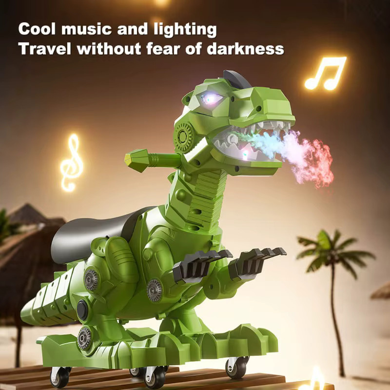 SONGYI Dinosaurier-Fahrt, Spielzeugauto, mit Musik, Licht und Nebelspray - Bild 3