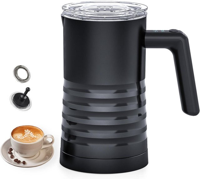 Tooarts 4-in-1 Elektrischer Milchaufschäumer und Dampfgarer mit 580 ml Fassungsvermögen, 400 W, Schwarz - Bild 1
