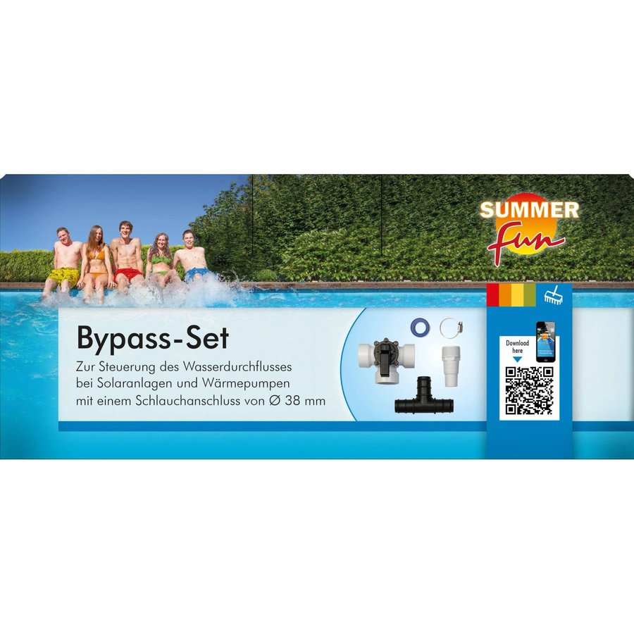 Summer Fun Bypass System für Solarmatten und Wärmepumpen mit Ø 38 mm zur Steuerung des Wasserdurchflusses aus Aluminium und Kunststoff - Bild 2