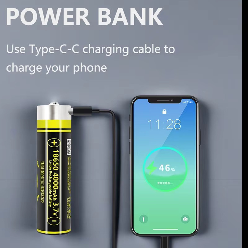 LiitoKala KING4000 wiederaufladbare 18650 Lithium-USB-Batterie mit Typ-C-Anschluss, 4000 mAh, 3,7 V - Bild 4