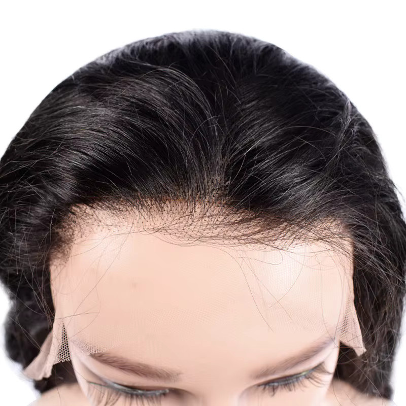 Linhua Frontal-Echthaarverlängerung, Remy-Haar, glatt, 25,4–55,9 cm - Bild 4