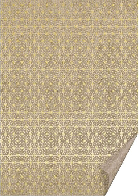 HEYDA Naturkarton Sternlinien in Gold, Breite: 50 cm, Höhe: 70 cm, 220 g/m² - Bild 1