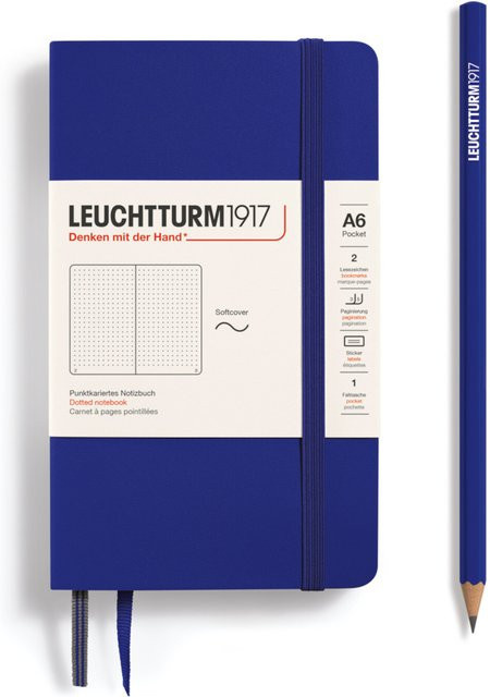 LEUCHTTURM1917 Notizbuch Pocket Softcover A6 Dotted in Ink Beige - Bild 1
