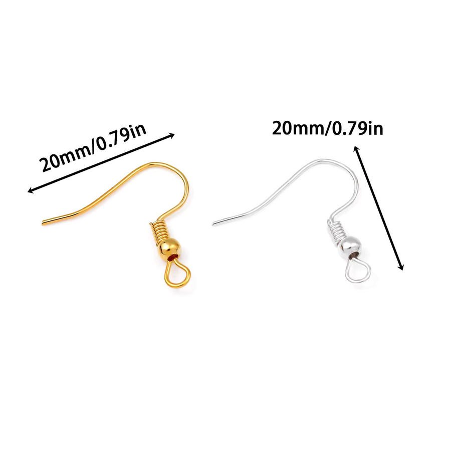 Ohrhaken, goldene und versilberte Legierung, Unisex - Bild 1