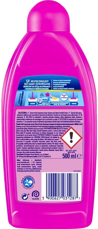 Vanish Shampoo zur Reinigung von Teppichen und Polstern mit Zitronenduft, Pink, 500 ml - Bild 2